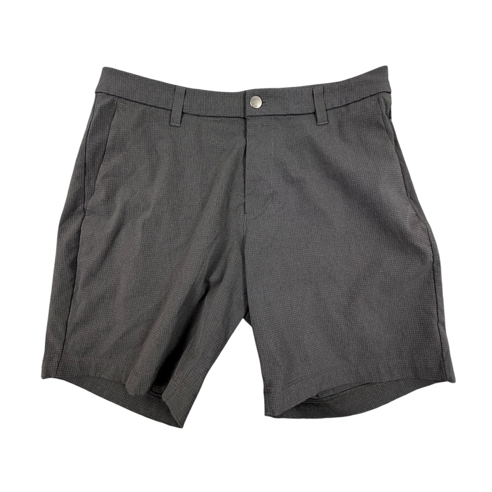 Lululemon ABC Classic-Fit Shorts Men's 32X8 Dark Dark Gray Woven Air Obsidian